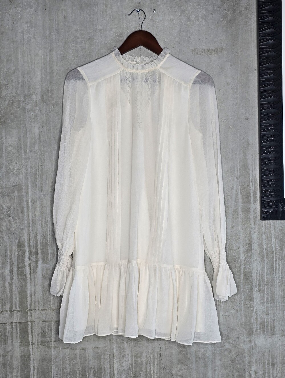 REISS Ivory Long Sleeve Dress Size 4